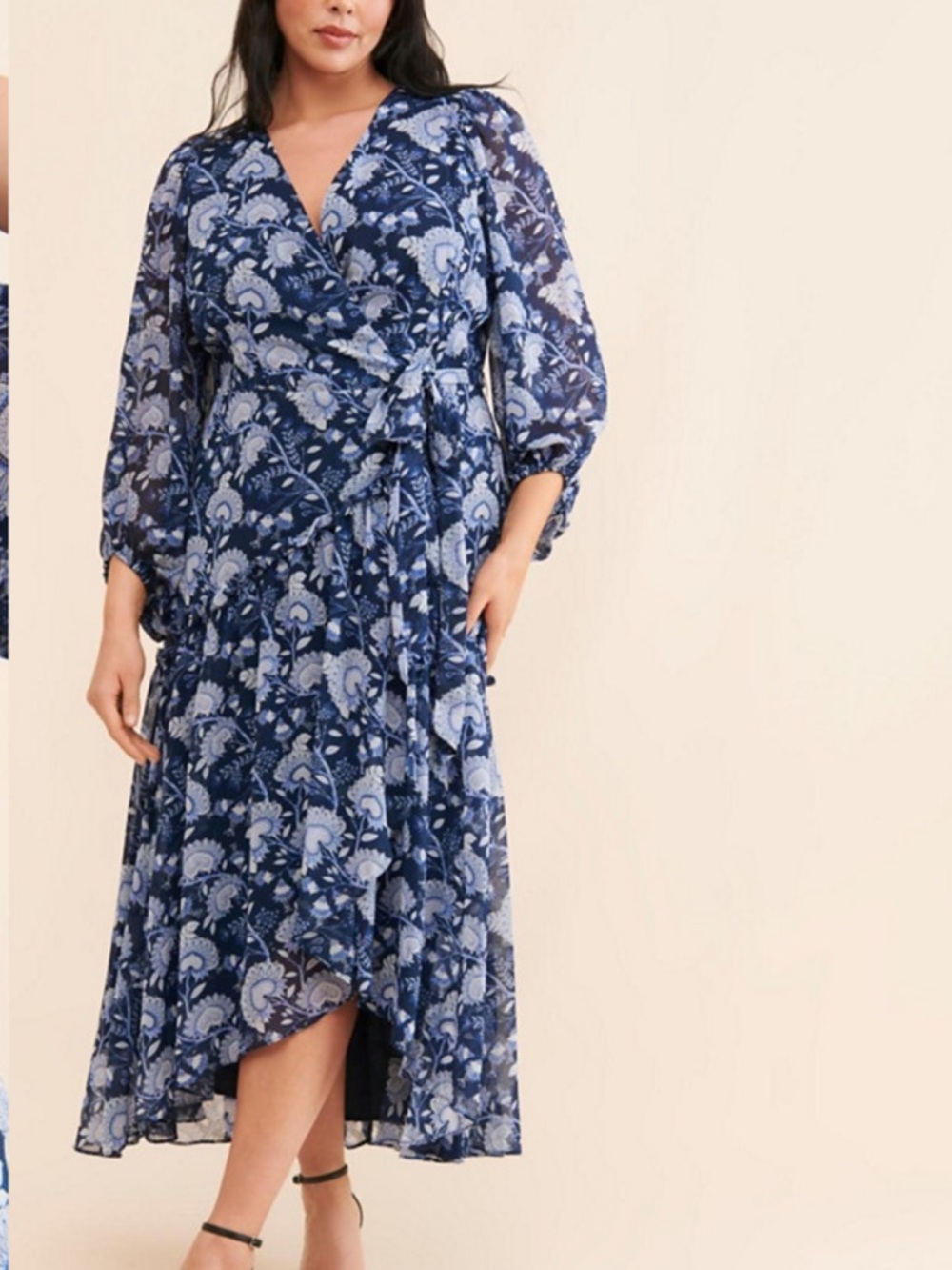 Anthropologie Hutch Geo Wrap Maxi Dress
